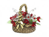 CDA 6013 Корзинка с хрустальными цветами