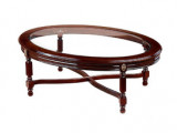 Стол овальный со стеклом 725