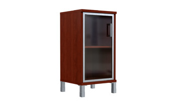 B 411.4 L Шкаф колонка низкая со стеклянной дверью