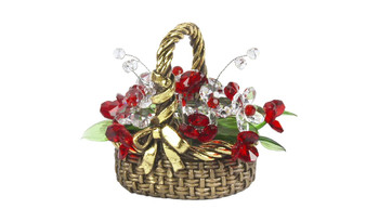 CDA 6013 Корзинка с хрустальными цветами