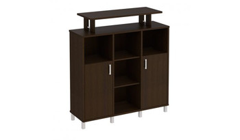 В 801-523 Стеллаж средний с надстройкой и деревянными дверками