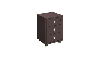 В 201 Тумба выкатная 3 ящика с центральным замком