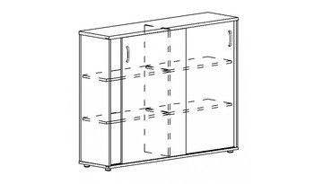 А4 304 Шкаф-купе средний (для 2-х столов 70)