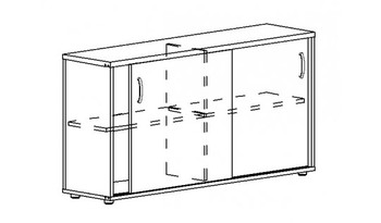 А4 303 Шкаф-купе низкий (для 2-х столов 70)