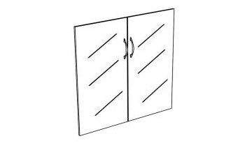 К 622 Двери стеклянные низкие