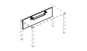 А4 841 Экран стола 120 с кабель-каналом