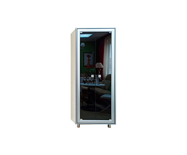 Шкаф высокий Квадро-1 со стекл. дверьми (СП )