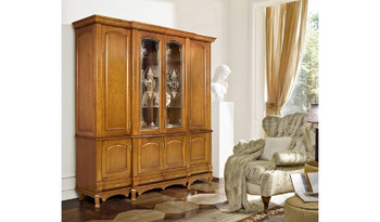 Шкаф с витриной 4-дв комбинированный Оскар