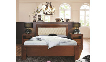 Кровать Афина (1800*2000) с декором с мягким изголовьем без изножья