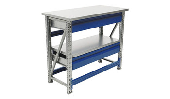 Верстак MASTER MT100.MF1/MF1.201 серый/синий