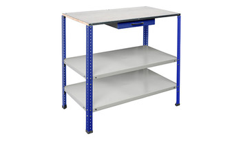 Верстак Garage № 113 серый/синий