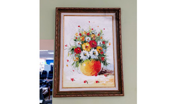 Картина маслом Ромашки в вазе