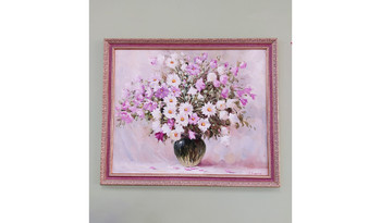 Картина маслом Ромашки с колокольчиками