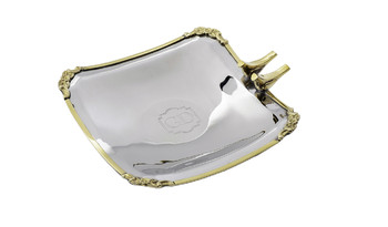 95IM-0072  Блюдо квадратное на ножках BIRDS