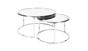 Кофейный столик Goldy Silver (набор из 2-х штук)