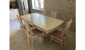 Стол Пассаж 1600 П  ПРЕМИУМ с декором прямоугольный