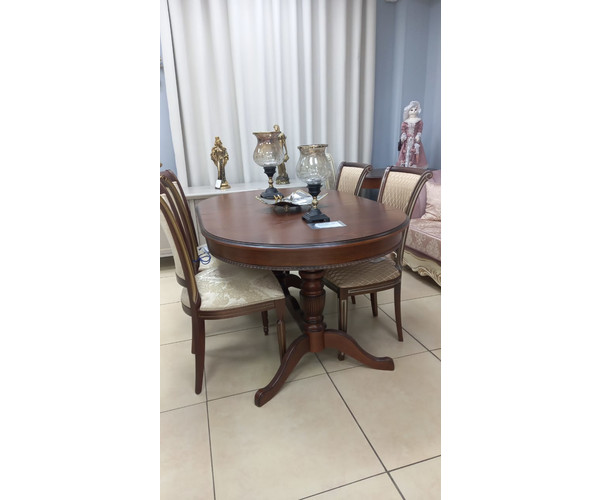 Стол Пассаж 1600 ПРЕМИУМ с декором овальный