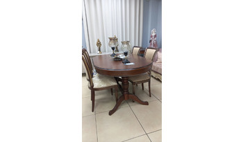 Стол Пассаж 1600 ПРЕМИУМ с декором овальный