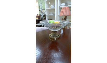 Фруктовница-конфетница Классика с чашей Lenardi белая